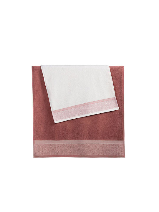 Nef-Nef Homeware Bath Towel Kleran 70x140cm Coral Weight 520gr/m²
