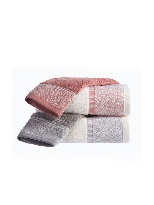 Nef-Nef Homeware Bath Towel Kleran 70x140cm Coral Weight 520gr/m²