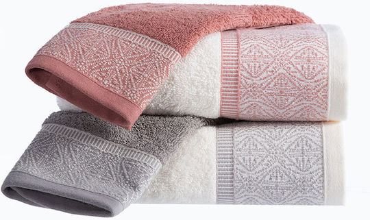 Nef-Nef Homeware Bath Towel Kleran 70x140cm Coral Weight 520gr/m²