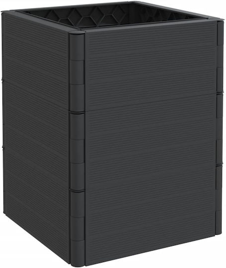vidaXL Garden Set 2 Planters Plastic Gray