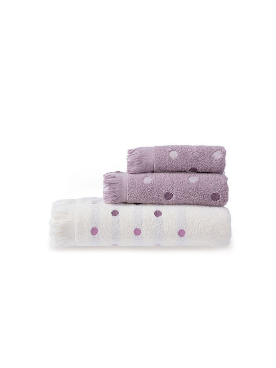 Nef-Nef Homeware Prosop de mână Serendipity 034501 30x50cm. Mauve Greutate 520gr/m²