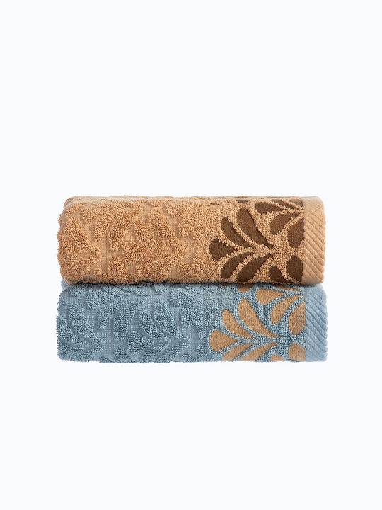 Nef-Nef Homeware Hand Towel Enchant 034443 30x50cm. Dusty Aqua Weight 550gr/m²