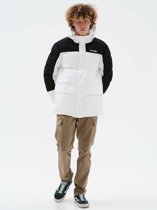 Winter Jacket Puffer Waterproof and Windproof White