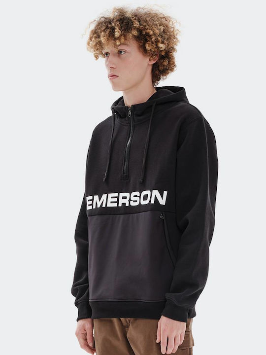 Sweatshirt mit Kapuze Schwarz