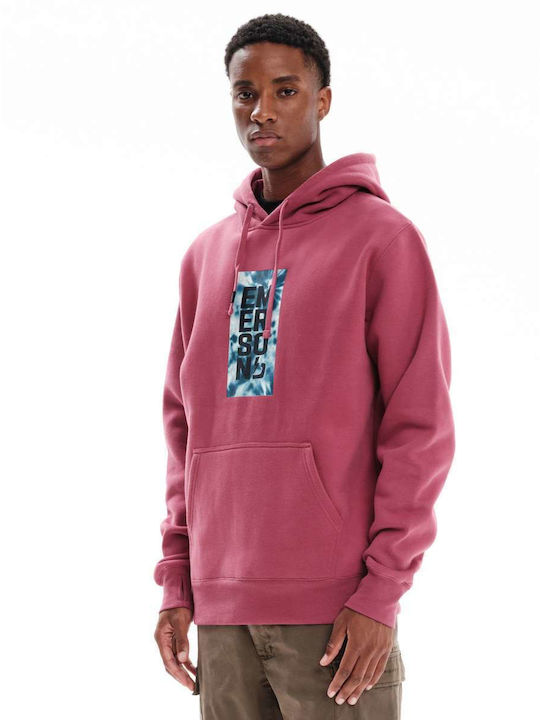 Emerson Men's Sweatshirt with Hood Raspberry - pink