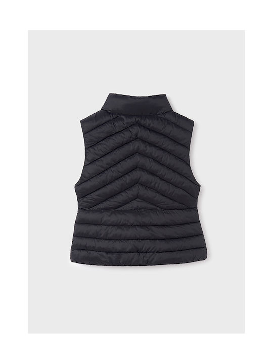 Mayoral Casual Jacket Black Sleeveless with Ηood