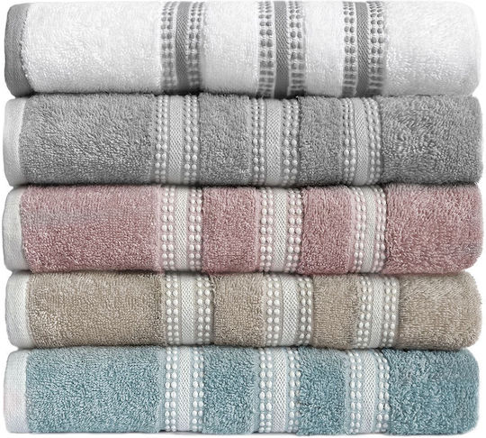 Nef-Nef Homeware Set Prosoape de Baie 3 buc Promise Gri Greutate 480gr/m²