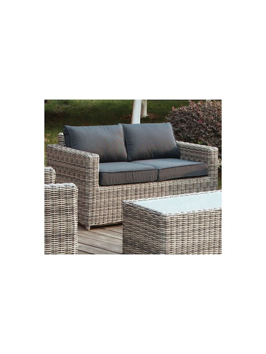 Arizona Canapea cu două locuri Exterior Rattan cu Perne 138x77x73cm