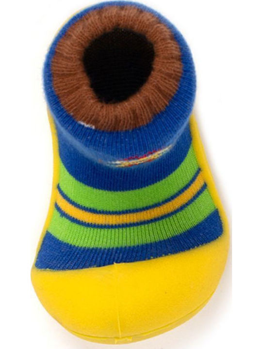 Attipas Kids' Long Slipper Socks Yellow
