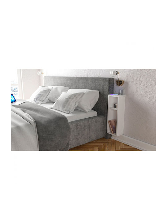Κομοδίνο Turra Ξύλινο Λευκό 20x15x65cm