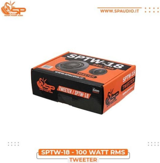 SP Audio Σετ Tweeter Αυτοκινήτου Στρογγυλά TW-18 90dB 100W RMS