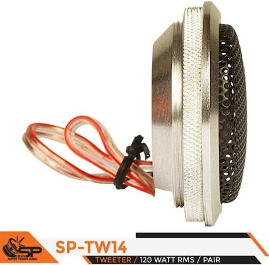 SP Audio Σετ Tweeter Αυτοκινήτου Στρογγυλά TW14 98dB