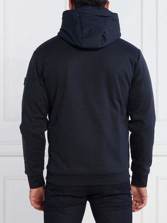 Hugo Boss Men's Sweatshirt Jacket with Hood Navy Blue