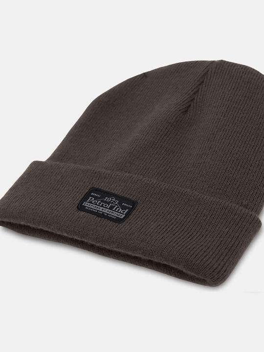 Petrol Industries Beanie Unisex Σκούφος Πλεκτός σε Καφέ χρώμα