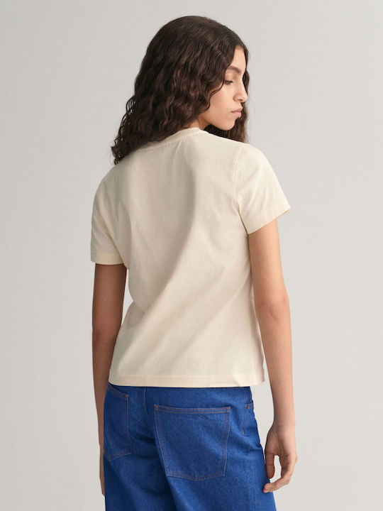 Gant Damen T-Shirt Beige