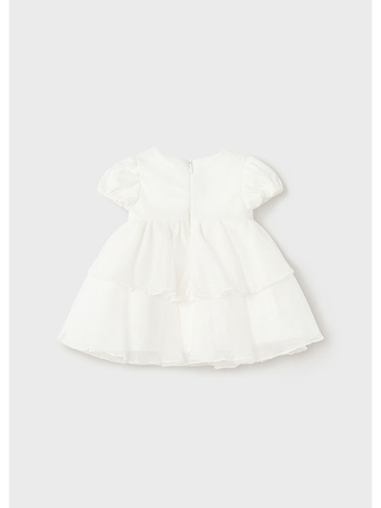 Mayoral Children's Dress Velvet Ecru