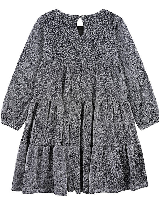 Children's Dress Long Sleeve Silver