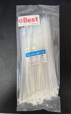 eBest Kabelbinder Weiß 100pcs EB-5200