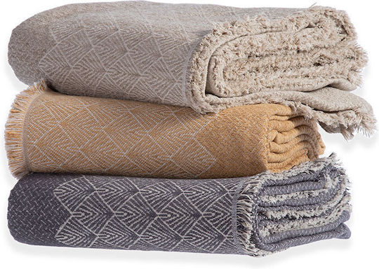 Nef-Nef Homeware Remington Three-Seater Sofa Throw Jacquard 170x300cm Anthracite