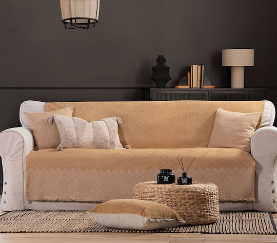 Nef-Nef Homeware Remington Ριχτάρι Τριθέσιου Καναπέ Ζακάρ 170x300εκ. Beige 034631