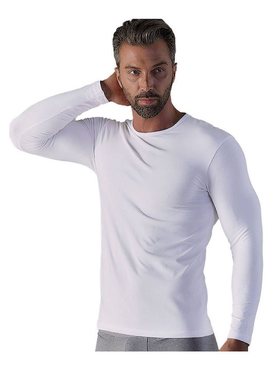 Men's Long Sleeve Undershirt White