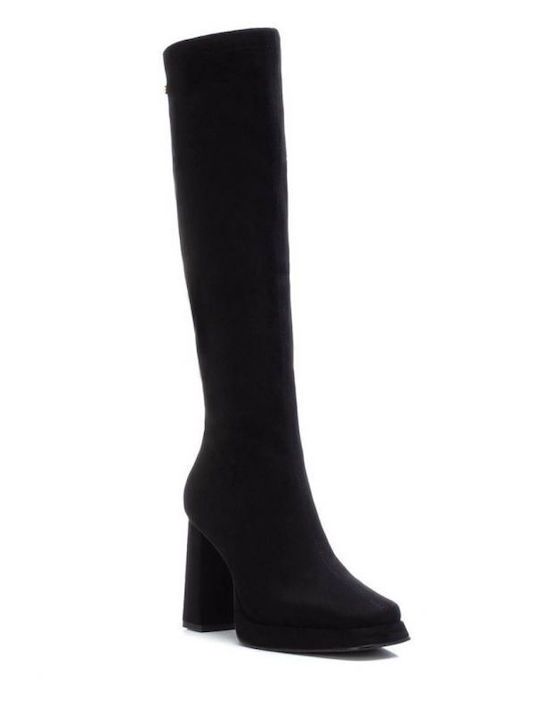 Xti Wildleder Damenstiefel Schwarz