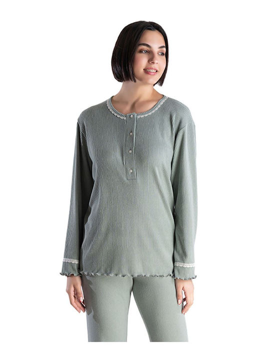 Rachel Set Winter Women's Pajamas Green