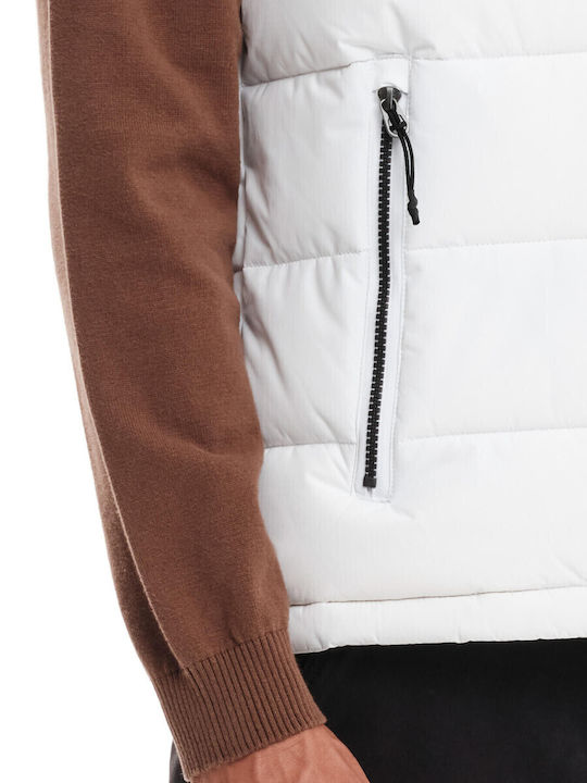 Sleeveless Jacket Puffer Waterproof White