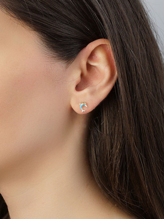Kiriakos Gofas Kids Earrings Studs from Gold 14K