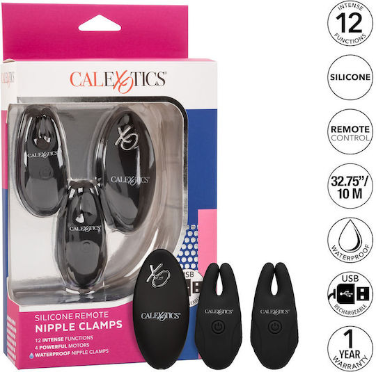 Calexotics Σφιγκτήρες Θηλών σε Μαύρο Χρώμα 3τμχ