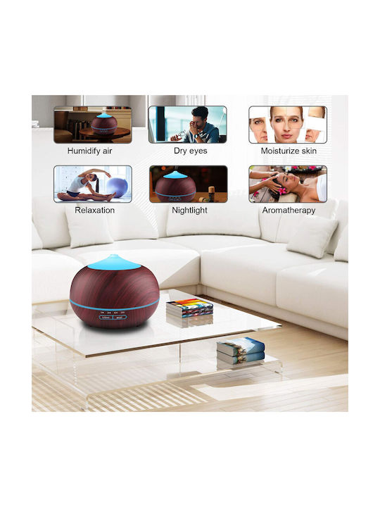 LED Aromatherapie-Diffusor mit Timer Braune 550ml 010-00-05