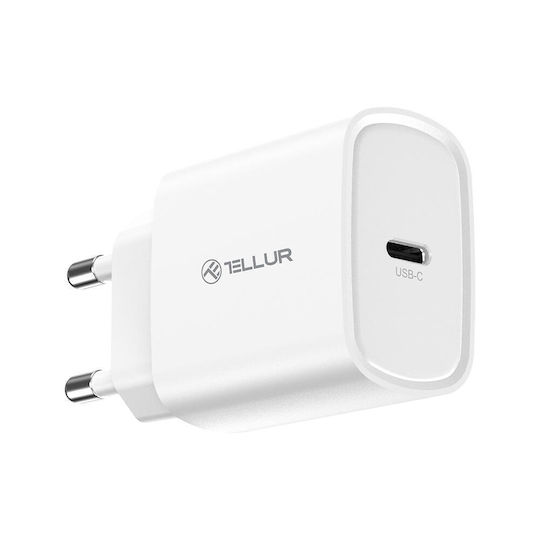 Tellur Încărcător Fără Cablu 20W Livrarea Energiei Alb