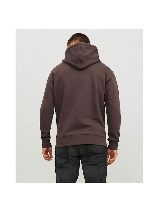 Jack & Jones Men's Sweatshirt with Hood Brown