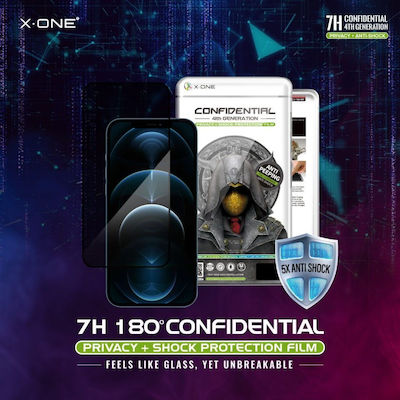 X-One Extreme Shock Eliminator Confidențialitate Sticlă călită (iPhone 14 Pro)