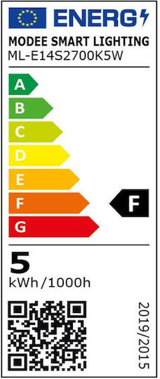 Modee Lighting Λάμπα LED 5W για Ντουί E14 και Σχήμα T25 Θερμό Λευκό 420lm