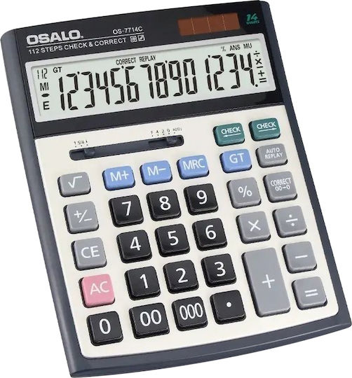 Osalo OS-7714C Taschenrechner 14 Ziffern in Silber Farbe 1Stück