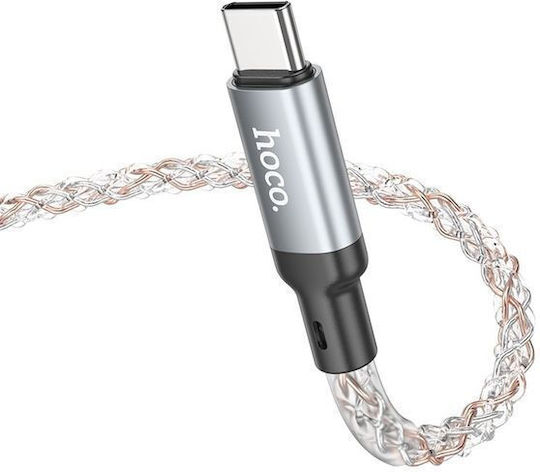 Hoco U112 Shine LED USB 2.0 Kabel USB Typ-C männlich - USB-A 60W PD Gold 1m