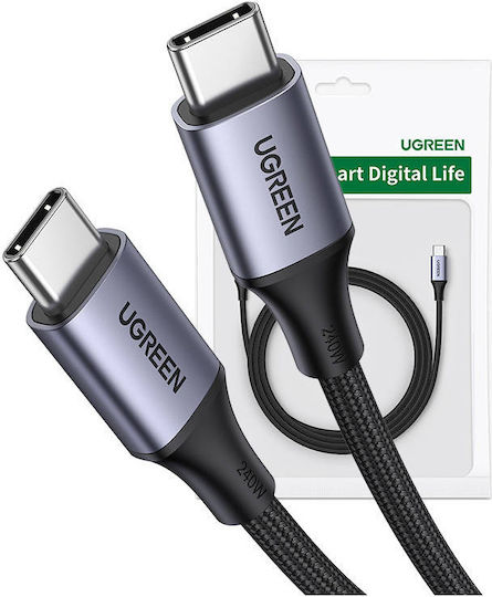 Ugreen Braided USB 2.0 Cable USB-C Male - USB-C 240W PD Gray 1m 15311