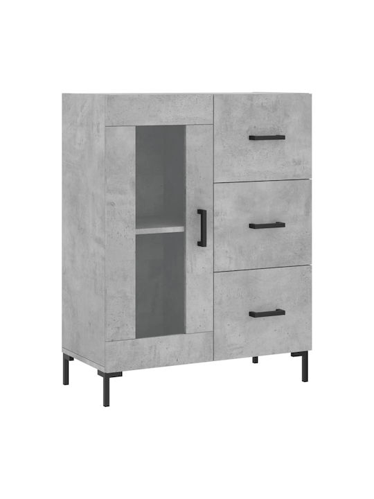 Wooden Buffet with Drawers Gray L69.5xW34xH90cm