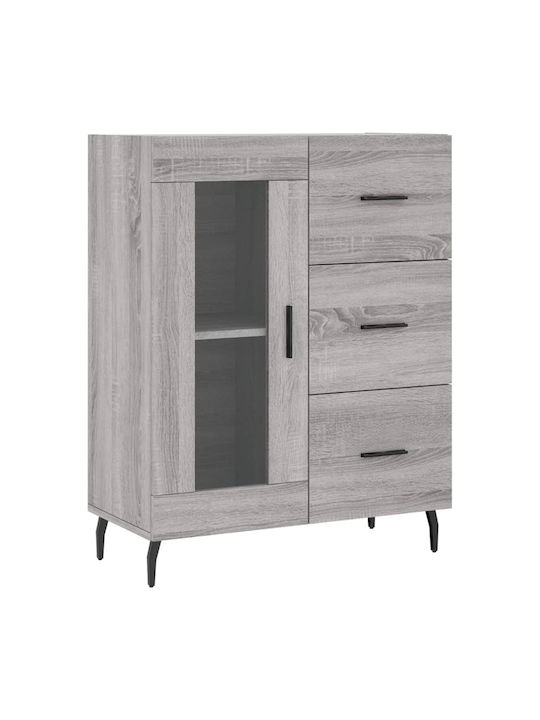 Wooden Buffet with Drawers Gray L69.5xW34xH90cm