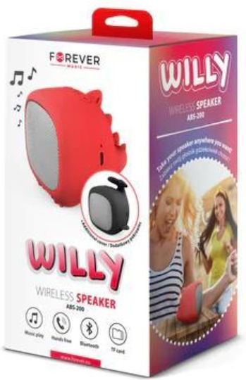 Forever ABS-200 Bluetooth Speaker 3W with Battery Life up to 2.5 hours Red