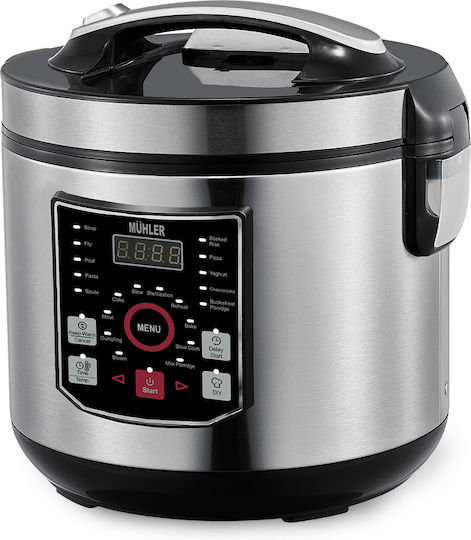 Muhler Πολυμάγειρας 930W με Χωρητικότητα 5lt Γκρι