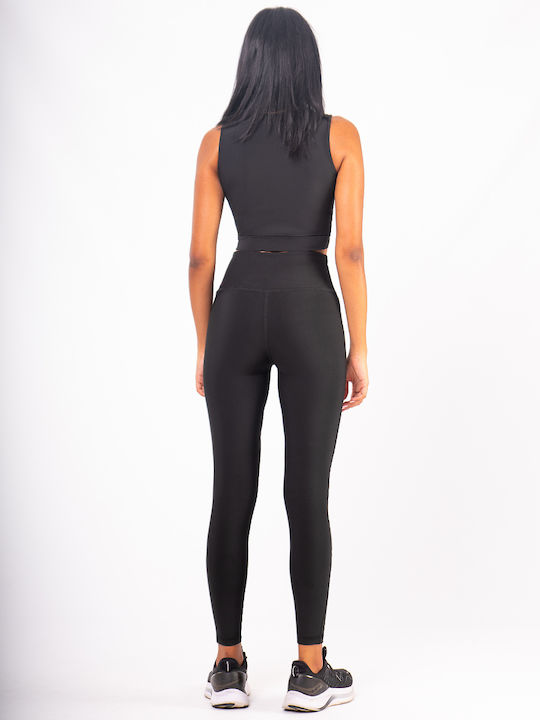 Training Women's Long Firming High Waist Push Up Leggings Black