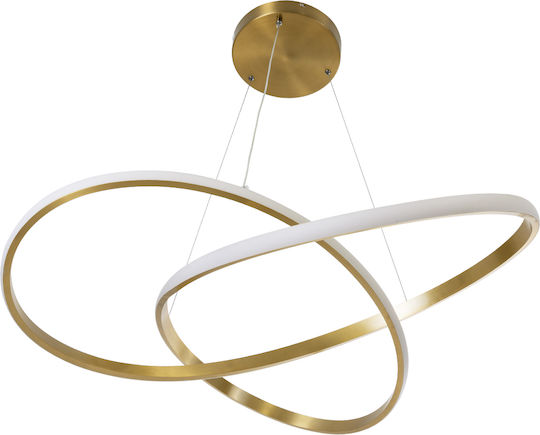 GloboStar Dexter Hängelampe Gold 73x73x16cm.