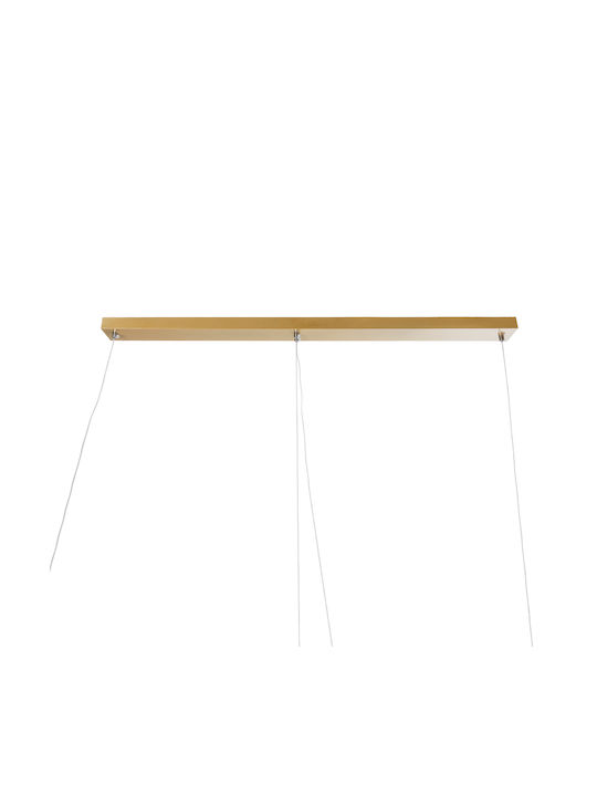 GloboStar Tereza Pendant Light Gold LED with Warm to Cool White Light Rail 110x34cm
