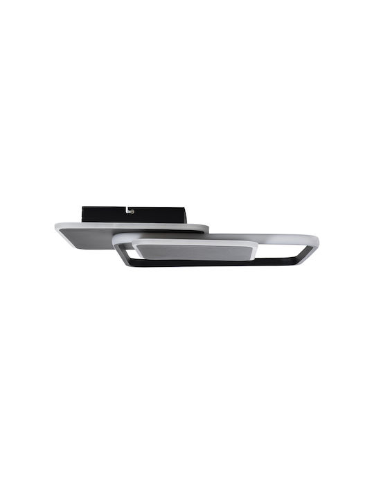 GloboStar Squaro Ceiling Mount Light 51cm Black with Integrated LED and Remote Control