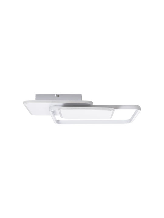 GloboStar Squaro Deckenleuchte 51cm Weiß mit Integrierter LED und Fernbedienung