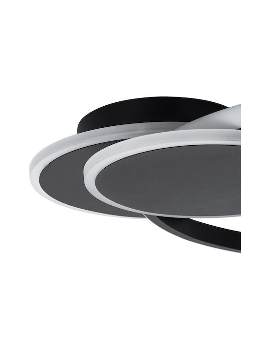 GloboStar Ceiling Mount Light 42.5cm Black with Integrated LED and Remote Control
