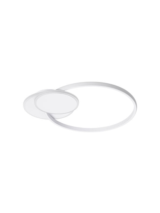 GloboStar Circuo Deckenleuchte 42.5cm Weiß mit Integrierter LED und Fernbedienung