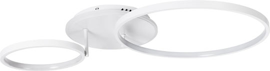 GloboStar Nemesis Plafonieră de Tavan 25buc Albă cu LED Integrat și Telecomandă